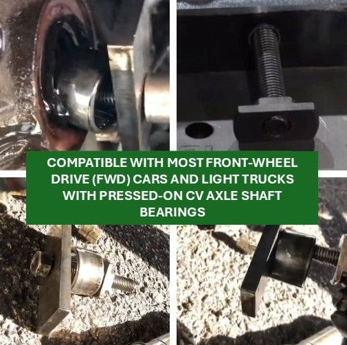 CV Axle Bearing Puller Tool with Clamshell-Type Design