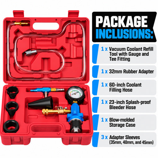 Automotive Coolant Vacuum Refill Tool Kit