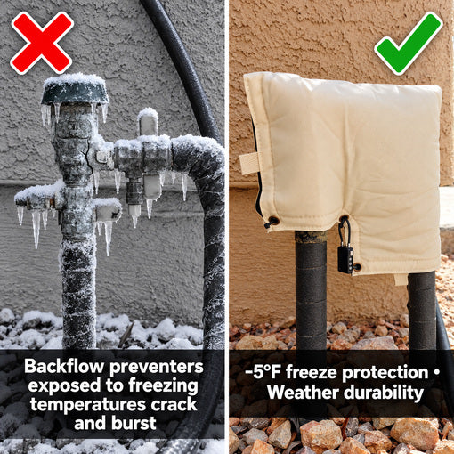 Backflow Preventer Insulation Cover for Vacuum Breaker