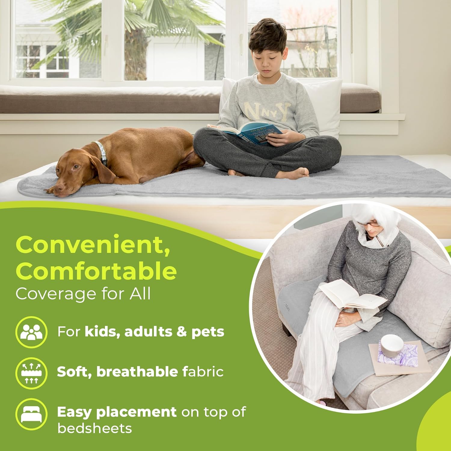 Reusable Bedwetting & Incontinence Waterproof Bed Mat
