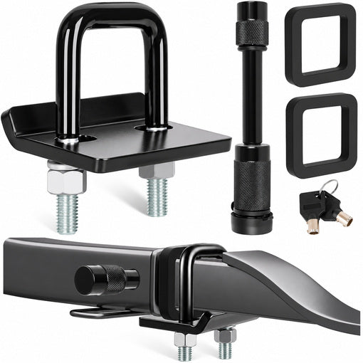 2'' Anti-Rattle Hitch Clamp & 5/8" Receiver Pin Lock & Silencer Pad