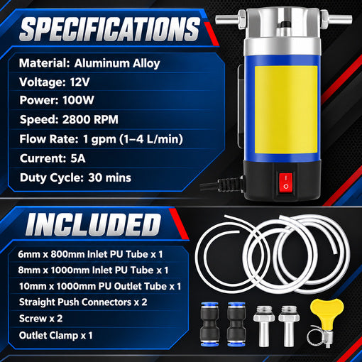 12V 100W Portable Engine Oil Extractor Pump