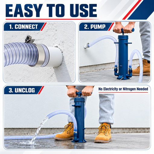 AC Drain Line Unclogger Tool & Cleaner Kit