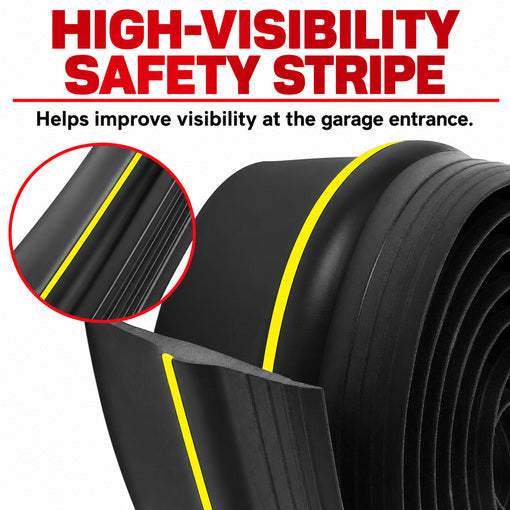 10 FT Universal Garage Door Bottom Threshold Seal Rubber Strip with Adhesives