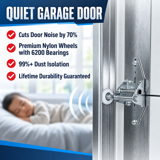Garage Door Roller/Hinge/Top Bracket/Wire Rope Replacement Kit