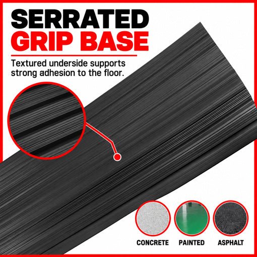 10 FT Universal Garage Door Bottom Threshold Seal Rubber Strip with Adhesives