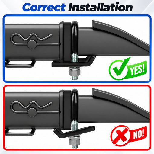 2'' Anti-Rattle Hitch Clamp & 5/8" Receiver Pin Lock & Silencer Pad