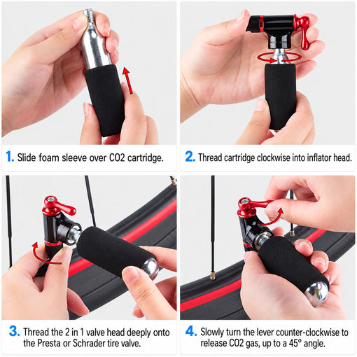 CO2 Inflator Kit with 16g CO2 Cartridges