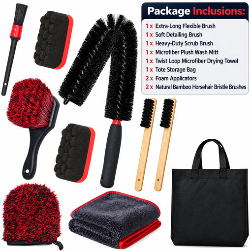 10PCS Car Engine Bay Cleaning Kit