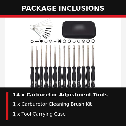 14PCS Carburetor Adjustment Tool with Cleaning Kit