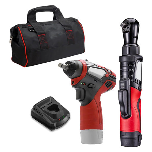 12V Cordless Brushless Ratchet Wrench & Impact Wrench Combo Tool