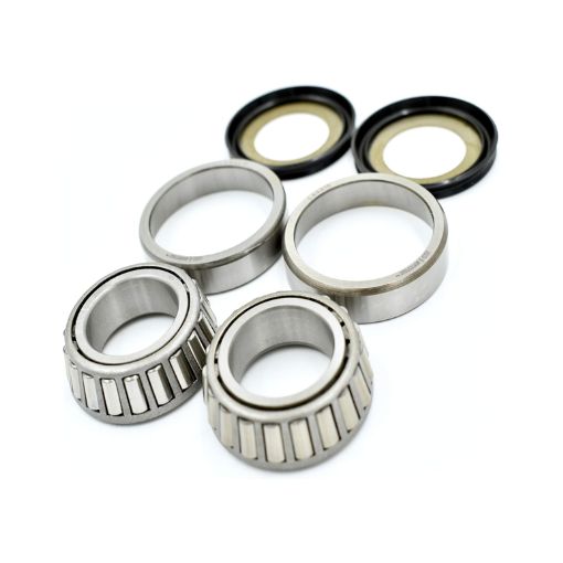 Steering Drag Neck Stem Post Bearing, Race & Seal Replacement Kit for Harley