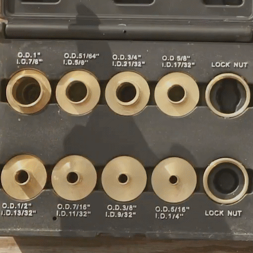 Brass Router Template Bushing Guide Set