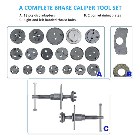 24PCS Disc Brake Caliper Tool Set