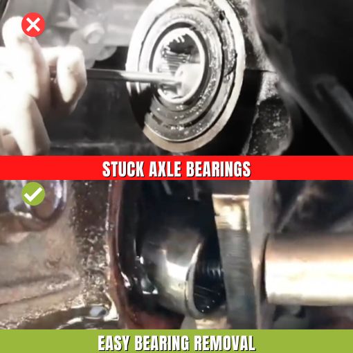 CV Axle Bearing Puller Tool with Clamshell-Type Design