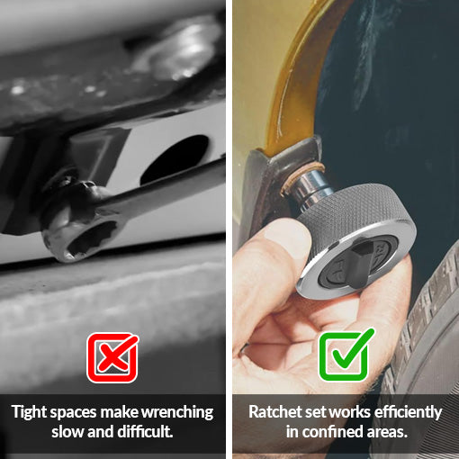 3PCS Reversible Thumbwheel Ratchet Wrench Set