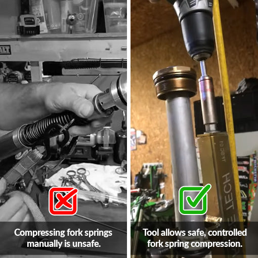 Heavy Duty Motorcycle Fork Spring Compressor Tool