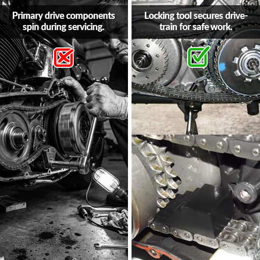 Motorcycle Primary Drive Twin Cam Locking Tool