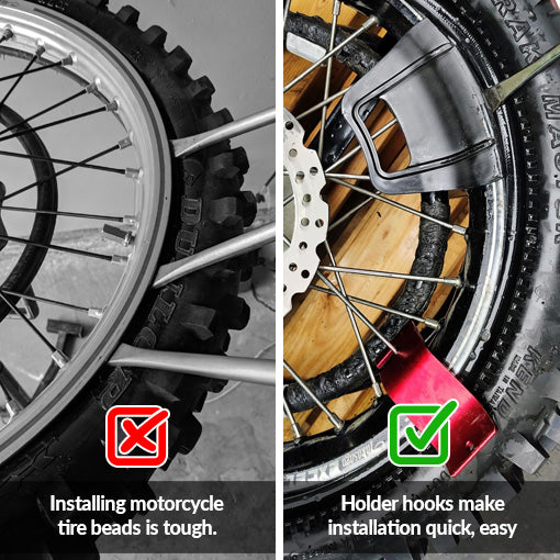 Motorcycle Tire Bead Installation Holder Hook Set