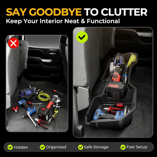 Upgraded Rear Under Seat Storage Box