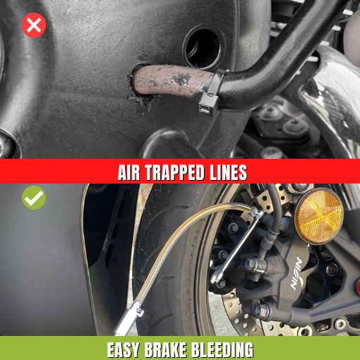 Motorcycle Clutch Brake Bleeder Hose and One-Way Check Valve