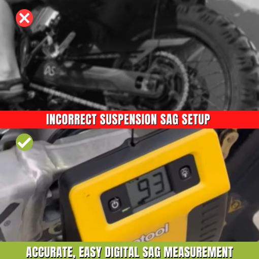 Motorcycle Digital Sag Scale for Suspension Tuning