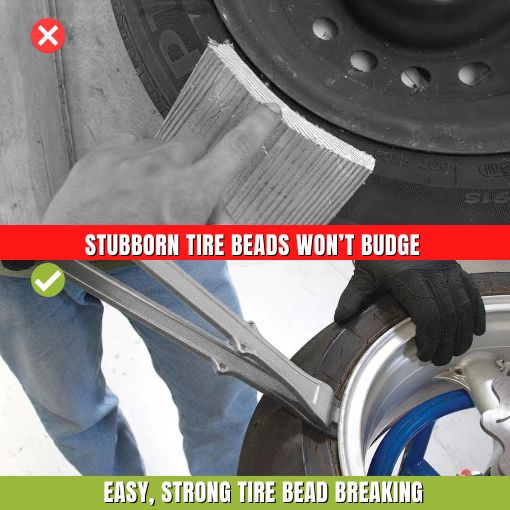Universal Tire Bead Breaker and Lever Tool Set