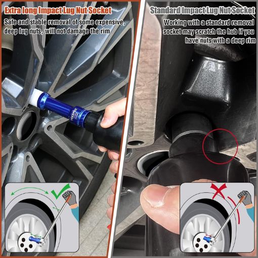 1/2" Drive Deep Impact Tool Socket Set
