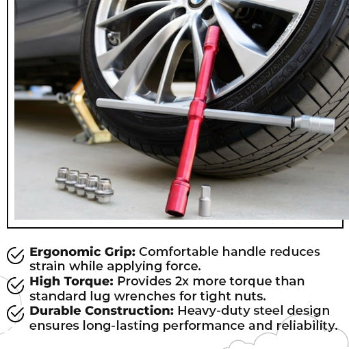 Super-strong 26" Universal Compact Lug Wrench Set