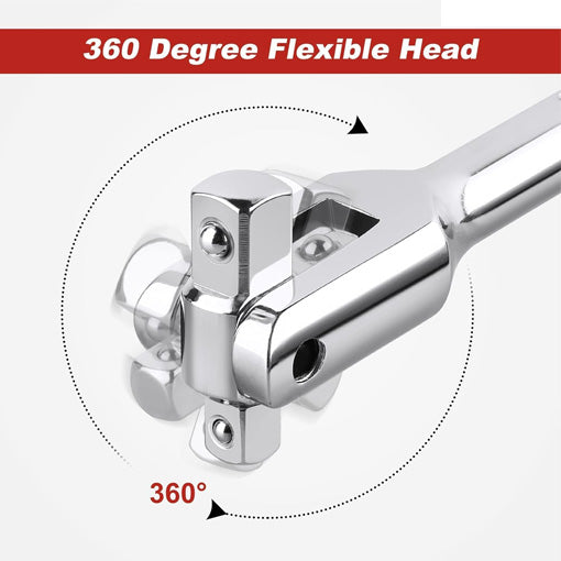 Dual Head 5-Gear Extendable Breaker Bar
