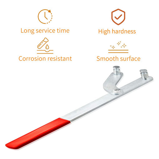 Universal Pulley Holder Wrench with Interchangeable Pins