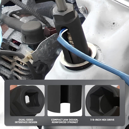 Oxygen Sensor Socket with Side Wire Cutout