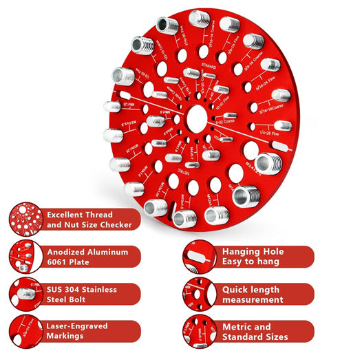 30 Portable Nut and Bolt Thread Checker