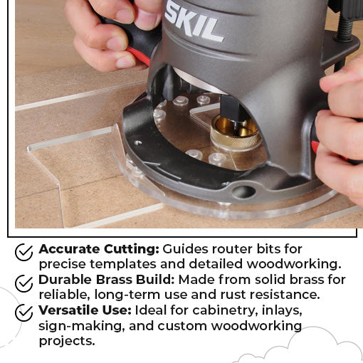 Brass Router Template Bushing Guide Set