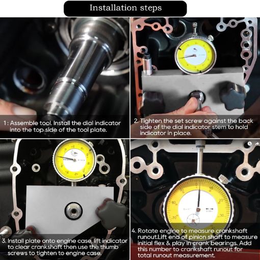 Crank Runout Measuring Tool for Harley