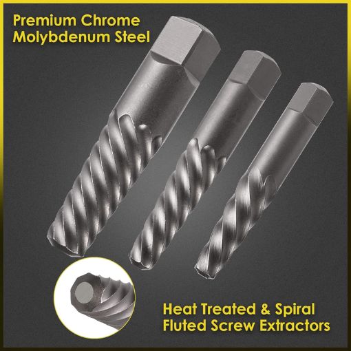 Heavy-Duty Jumbo Bolt Extractor Set
