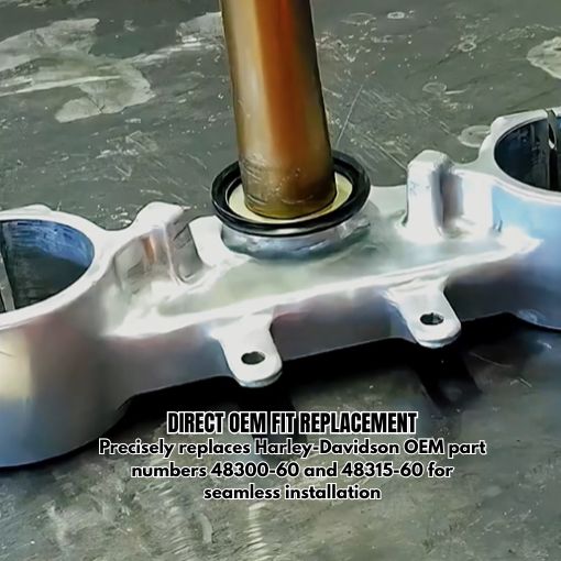 Steering Drag Neck Stem Post Bearing, Race & Seal Replacement Kit for Harley