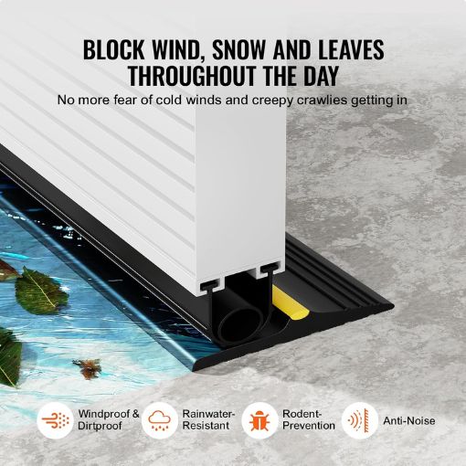 16 FT Garage Door Threshold and Bottom Seals Kit