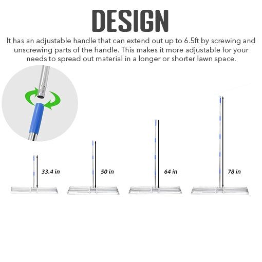 Adjustable Lawn Leveling Rake