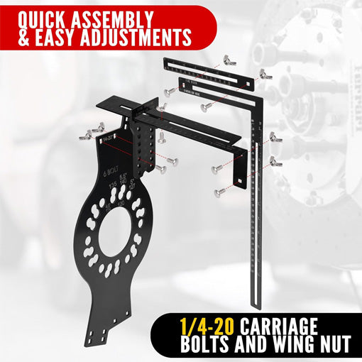 Wheel Fitment Tool with Tire Size Attachment