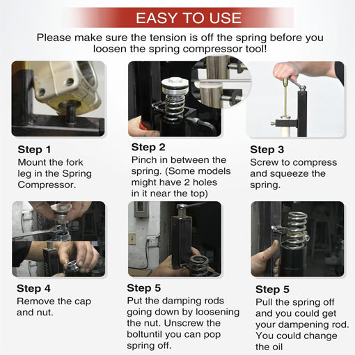 Heavy Duty Motorcycle Fork Spring Compressor Tool