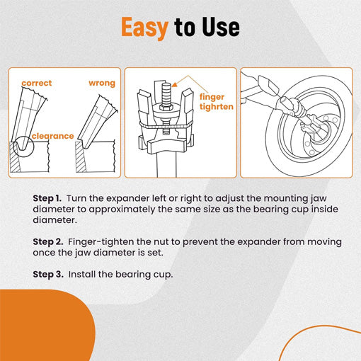 Heavy Duty Bearing Cup Remover & Installer Tool