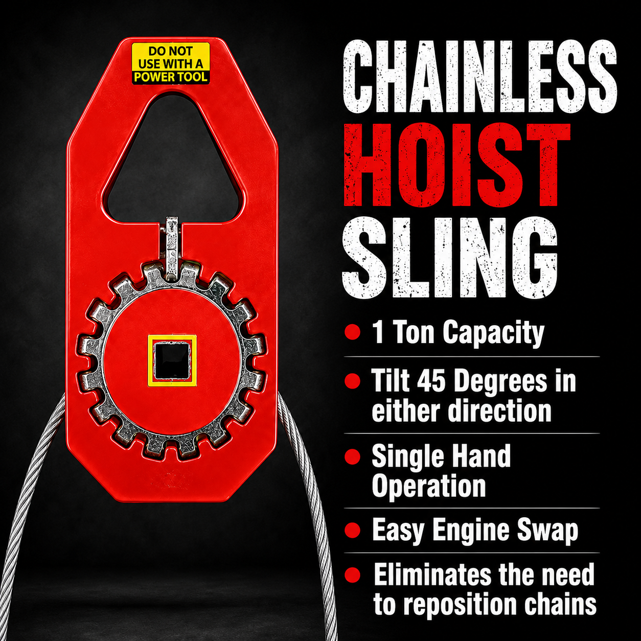 Chainless Hoist Sling for Engine & Transmission Swaps