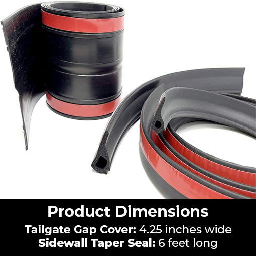 Tailgate Gap Cover with Sidewall Taper Seal