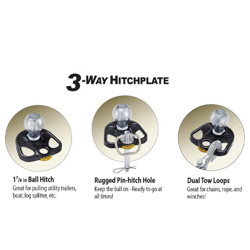3-Way Hitch Plate with Tow Ball