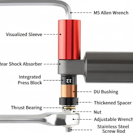 Bike Rear Shock Bushing Tool Kit