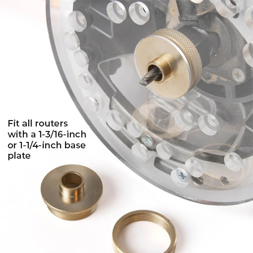 Brass Router Template Bushing Guide Set