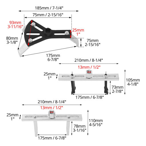 Universal Fuel Pump Lock Ring Removal Tool Set