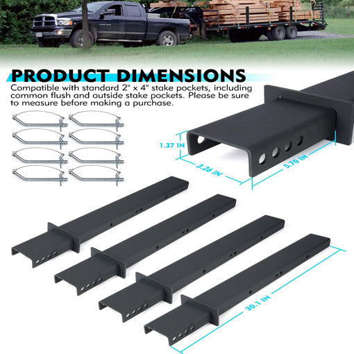 Heavy-Duty Adjustable C Channel Pipe Stake For Trailer
