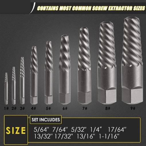 Heavy-Duty Jumbo Bolt Extractor Set